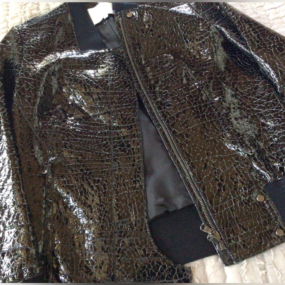3.1 Philip Lim Goat Leather Jacket, black, New, Size 0 - Picture 2 of 10